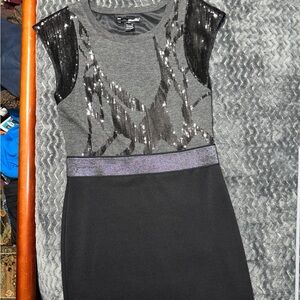 NWOT Black and Gray Sequin Dress
